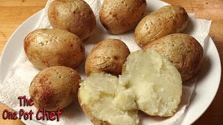 Quick Tips Microwave Baked Potatoes  One Pot Chef [upl. by Campagna286]