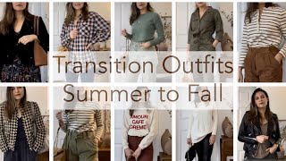 EARLY FALL OUTFITS  TRANSITION OUTFITS SUMMER TO FALL [upl. by Julieta660]