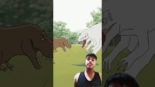 😱Trex vs  😁first 🤯jurassicworld dinosaur shorts fighting viralvideo youtubeshorts trex [upl. by Enirahtac]