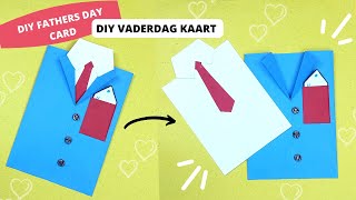 ★ Vaderdag knutselen VADERDAG KAART MAKEN ★ Overhemd kaart maken \ Makkelijk knutselen [upl. by Ellehcal]