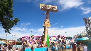 Rock Star Giant Guitar Thrill Ride  Livonia Spree 6252022 Michigan Carnival Fair Fete [upl. by Maison504]