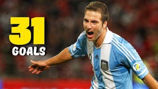 Gonzalo Higuain  All 31 Goals For ArgentinaHD [upl. by Ludwig]