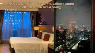 Rekomendasi hotel murah dengan city view kota jakarta ada kolam renang gym dapur  HABITARE Hotel [upl. by Enomas]