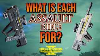 Whats the difference between ASSAULT RIFLES in Helldivers 2 [upl. by Ima]