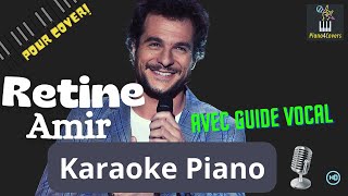 karaoke piano Retine Amir Version avec Guide Vocal [upl. by Halimak859]