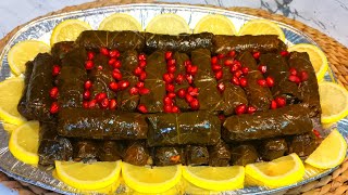 Warak Enab  Lebanese Stuffed Grape Leaves  Dolma Arabic style [upl. by Stinky]