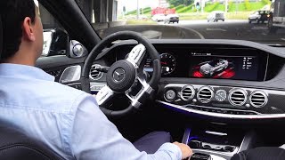 2019 Mercedes AMG S63 ROUGH 4MATIC  Drive Review S Class Sound Acceleration Exhaust [upl. by Noislla]