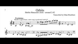 Herbie Hancock  Orbits Solo transcription [upl. by Yrallam]