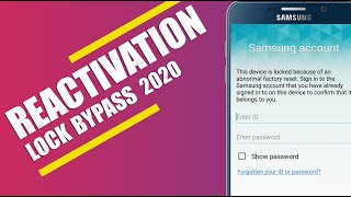 Remove amp Bypass Samsung Account Reactivation Lock Marshmallow 601  Without PC amp Box  2020 [upl. by Adohr]