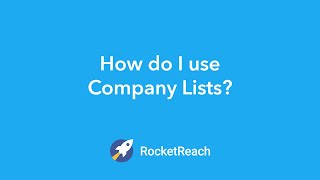 How to Use Company Lists [upl. by Hollenbeck211]