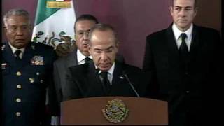 Mensaje a la Nación del Presidente Felipe Calderón donde exhorta a combatir el crimen organizado [upl. by Mensch]