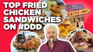 Top DDD Fried Chicken Sandwich Videos with Guy Fieri  Diners DriveIns and Dives  Food Network [upl. by Bela]