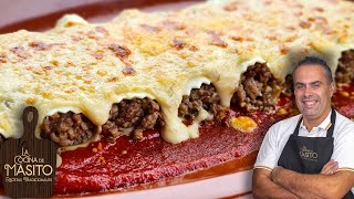 Canelones de carne te va a sorprender su sabor Te doy un truco para que se enrollen perfectos [upl. by Tuinenga372]