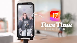 🔥 How to use FaceTime Reactions on iOS 17 [upl. by Heywood]