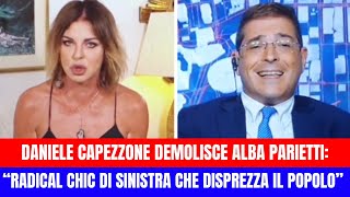 ALBA PARIETTI INSULTA DANIELE CAPEZZONE quotÈ INUTILE PARLARE CON TE SEI LIMITATOquot [upl. by River]