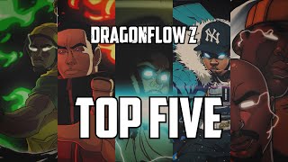 My Top 5 Animated Rap Battles  Dragonflow Z Compilation [upl. by Nyladnek]