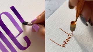 The best calligraphy and lettering unusual pen and marker [upl. by Namia]