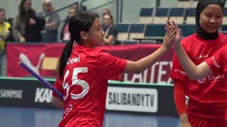 Singapore v New Zealand  U19 Womens World Floorball Championships Highlights [upl. by Felt]