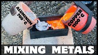 Mixing Molten Metals Together  Cast Iron Casting  Copper  Bronze  ASMR Metal Melting  BigStackD [upl. by Toni394]