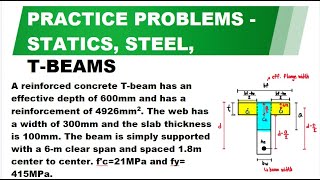 TBeams Analysis amp Design  Full Discussion [upl. by Mahau]