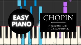 Nocturne in C sharp minor n 20 Op posth EASY Piano Tutorial  Chopin [upl. by Tenrag845]