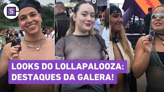 Lollapalooza Looks do público têm peitos livres inspiração em Luísa Sonza e transparências [upl. by Cullie]