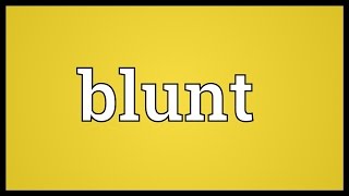 Blunt Meaning [upl. by Cornall699]