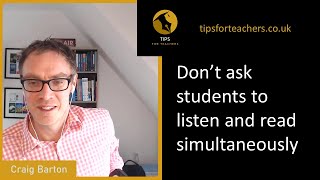 Don’t ask students to listen and read simultaneously [upl. by Asyar]