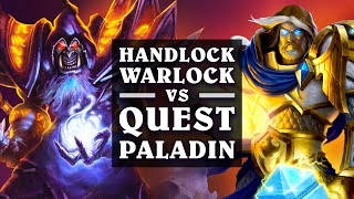 Handlock Warlock vs Quest Paladin Gameplay  Hearthstone Workshop [upl. by Hickey]