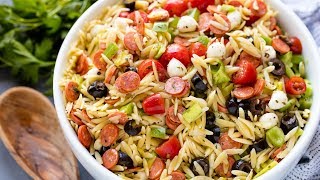 How to Make Italian Orzo Pasta Salad [upl. by Esidarap]