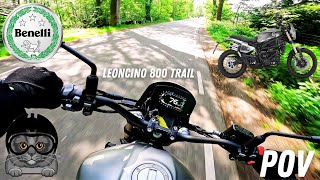 Benelli Leoncino 800 Trail  Brutal sound  POV [upl. by Ludba]