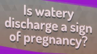 Is watery discharge a sign of pregnancy [upl. by Vitus397]