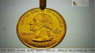 24K Gold Plating a Quarter Shown in RealTime [upl. by Kaleb]