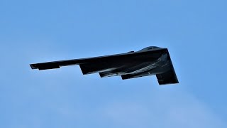 2022 B2 Stealth Bomber Rose Parade Flyover Pasadena California [upl. by Enyehc]