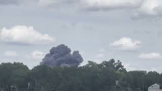 Sovietera fighter plane crashes at Michigan air show [upl. by Leifer595]