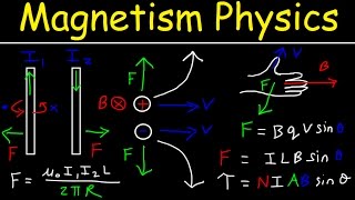 Magnetism Magnetic Field Force Right Hand Rule Amperes Law Torque Solenoid Physics Problems [upl. by Anamuj]