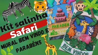 COMO FAZER MURAL DE BEMVINDOS E PARABÃ‰NS EM EVA TEMA SAFARI [upl. by Flynn]