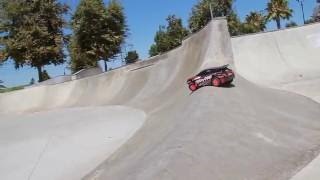 Traxxas Rally Shreds SoCal Skate Park [upl. by Atlee]