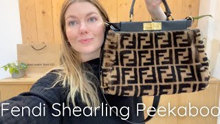 Fendi Peekaboo Shearling Bag Review [upl. by Ammeg]