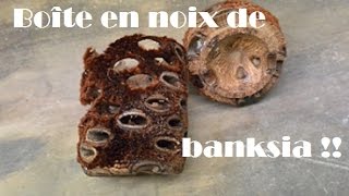 Comment tourner une boite en noix de banksia  How to turn a box into banksia nut [upl. by Edita]