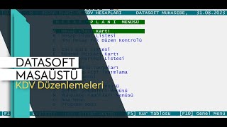 KDV düzenlemeleri Datasoft Masaüstü  Genel Muhasebe [upl. by Adar]