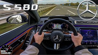 2024 MercedesBenz S Class on the Autobahn S580E Top Speed Test [upl. by Asil]