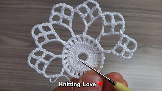 PERFECT 😍Very Beautiful Flower Crochet Pattern  Knitting Online Tutorial for beginners Tığ işi örgü [upl. by Uella]