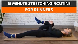 15 Minute Stretching Routine for Runners Follow Along [upl. by Esdras746]