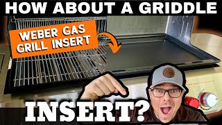 New Weber Griddle Insert  Turn Your Weber Genesis Gas Grill Into a GRIDDLE [upl. by Eciuqram430]