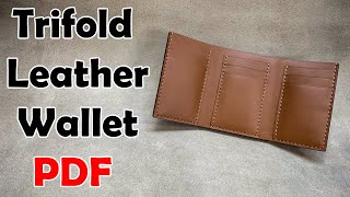 Make a Trifold Leather Wallet PDF Pattern [upl. by Hgieliak243]