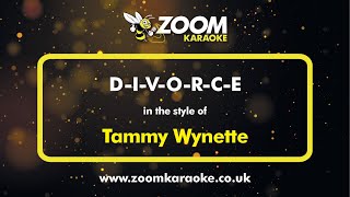 Tammy Wynette  DIVORCE  Karaoke Version from Zoom Karaoke [upl. by Elvis]