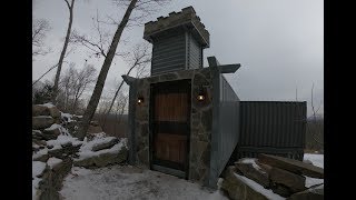 Building a decorative entrance on a shipping container [upl. by Itch]