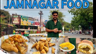 Jamnagar best street food under 50 most spicy Gujarati food [upl. by Rasure]