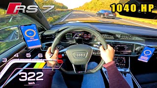 1040HP Audi RS7 does 320KMH  200MPH like it’s nothing [upl. by Donal]